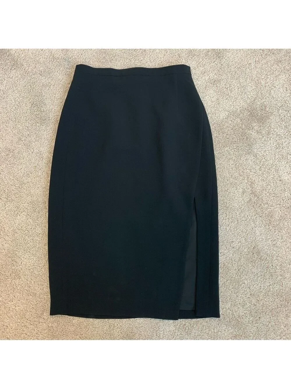 Altuzarra black pencil skirt side slit Sz 36 NWOT